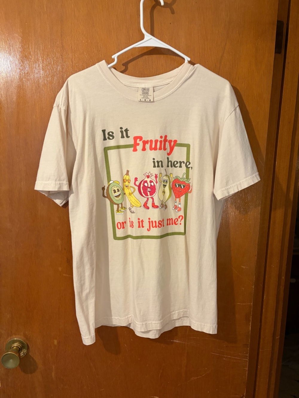 Cream Graphic Tee - Fruity Design